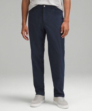 Lululemon ABC Relaxed-Fit 5 Pocket 34"L Långbyxor Herr Marinblå | SE_LuLu41729