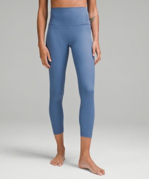 Lululemon Align™ High-Rise Ribbed25" Byxor Dam Blå | SE_LuLu48664