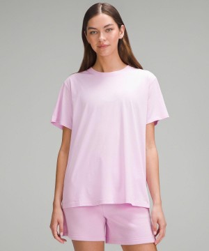 Lululemon All Yours Cotton T-Shirt Skjorta Dam Rosa | SE_LuLu24933