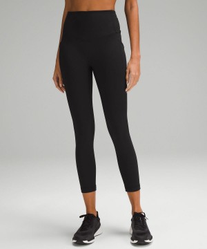 Lululemon All the Right Places High-Rise Drawcord Waist Crop 23” Leggings Dam Svarta | SE_LuLu85391