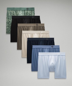 Lululemon Always In Motion Boxer 5" Underkläder Herr Svarta Bruna Marinblå Blå | SE_LuLu42060