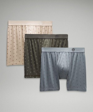 Lululemon Always In Motion Boxer 5" Underkläder Herr Beige Bruna Grå | SE_LuLu44079