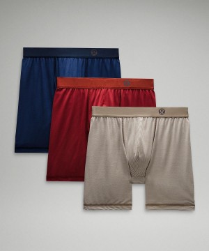 Lululemon Always In Motion Long Boxer 7" Underkläder Herr Röda Blå Marinblå | SE_LuLu69461