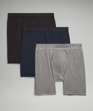 Lululemon Always In Motion Long Mesh Boxer 7" Underkläder Herr Svarta Marinblå Grå | SE_LuLu90713