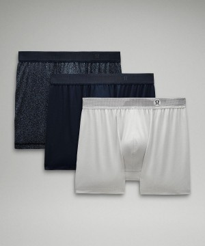 Lululemon Always In Motion Mesh Boxer 5" Underkläder Herr Blå Marinblå Marinblå | SE_LuLu53983