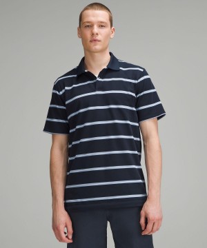 Lululemon Classic-Fit Pique Short-Sleeve Polo Skjorta Herr Marinblå | SE_LuLu70798
