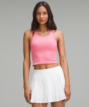 Lululemon Ebb to Street Cropped Racerback Skjorta Dam Rosa | SE_LuLu89365