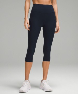 Lululemon Fast and Free High-Rise Crop with Pockets 19" Byxor Dam Marinblå | SE_LuLu50119