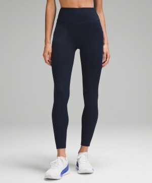 Lululemon Fast and Free High-Rise Thermal Tight 28" Byxor Dam Marinblå | SE_LuLu51856
