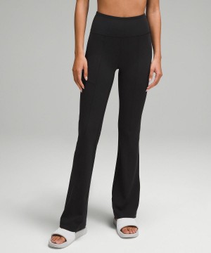 Lululemon Groove High-Rise Flaredwith Pockets 32.5" Byxor Dam Svarta | SE_LuLu81276