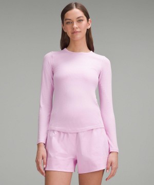 Lululemon Hold Tight Long-Sleeve Skjorta Dam Rosa | SE_LuLu62499