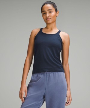 Lululemon Hold Tight Thin Strap Racerback Skjorta Dam Marinblå | SE_LuLu96634