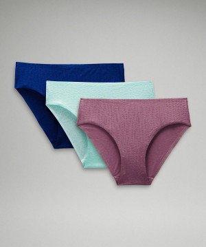 Lululemon InvisiWear Mid-Rise BikiniPerformance Lace Underkläder Dam Lila Blå | SE_LuLu59689