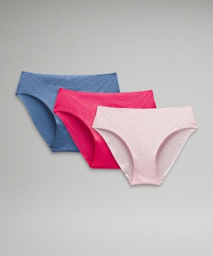 Lululemon InvisiWear Mid-Rise BikiniPerformance Lace Underkläder Dam Blå Rosa | SE_LuLu23673