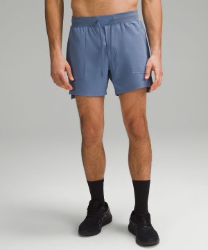 Lululemon License to Train Linerless 5" Shorts Herr Blå | SE_LuLu35499