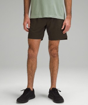 Lululemon License to Train Linerless 7" Shorts Herr Mörkolivgröna | SE_LuLu95280