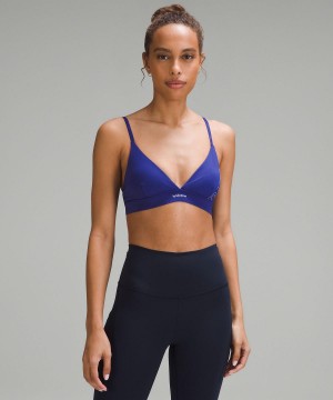 Lululemon License to Train Triangle Light Support, A/B Cup Sport BH Dam Blå | SE_LuLu17037