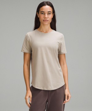 Lululemon Love Curved-Hem Crewneck T-Shirt Skjorta Dam Grå | SE_LuLu59098