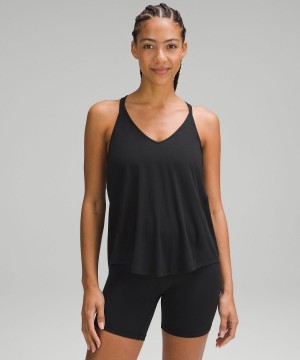 Lululemon Modal-Silk Yoga Skjorta Dam Svarta | SE_LuLu60172