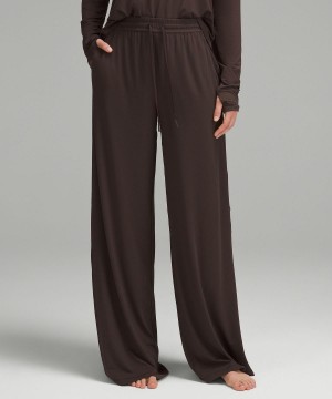 Lululemon Modal High-Rise Wide-Leg Lounge Byxor Dam Kaffe | SE_LuLu45230