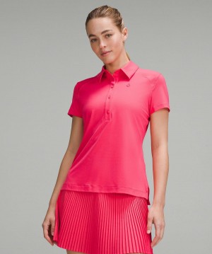 Lululemon Quick-Dry Short-Sleeve Skjorta Dam Rosa | SE_LuLu79219