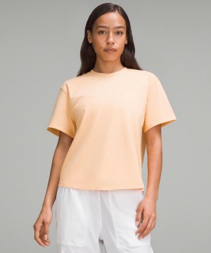 Lululemon Relaxed-Fit Cotton Jersey T-Shirt Skjorta Dam Korall | SE_LuLu69293