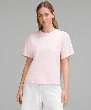 Lululemon Relaxed-Fit Cotton Jersey T-shirt Dam Korall | SE_LuLu49366