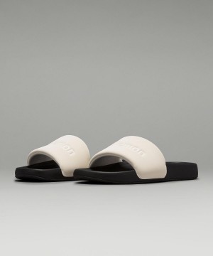 Lululemon Restfeel Women's Slide Skor Dam Svarta Vita | SE_LuLu21802