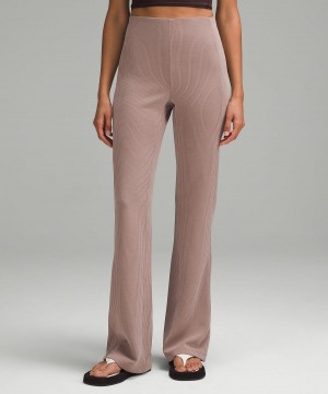 Lululemon Ribbed Softstreme Flared Byxor Dam Grå | SE_LuLu59608