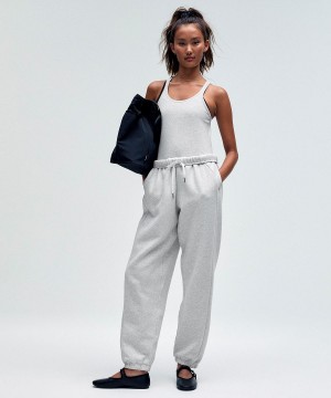 Lululemon Scuba Mid-Rise Oversized Joggingbyxor Dam Ljusgrå | SE_LuLu74484