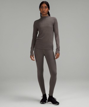Lululemon Seamless Wool-Blend Långärmad Tröja Dam Grå | SE_LuLu86127