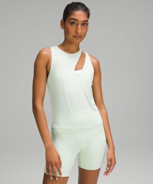 Lululemon Shoulder Cut-Out Yoga Linne Dam Gröna | SE_LuLu38669