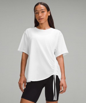 Lululemon Side-Cinch Cotton T-Shirt Skjorta Dam Vita | SE_LuLu63471