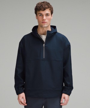 Lululemon Smooth Twill Half-Zip Anorak Kappor & Jackor Herr Marinblå | SE_LuLu49889