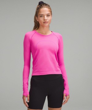 Lululemon Swiftly Tech Long-Sleeve 2.0 Skjorta Dam Rosa | SE_LuLu92164