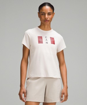 Lululemon Team Canada Classic-Fit Cotton-Blend T-shirt Dam Vita | SE_LuLu74390