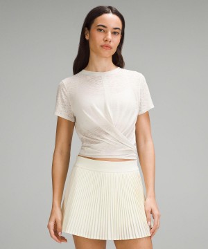 Lululemon Tie-Waist Breathable Short-Sleeve Skjorta Dam Beige | SE_LuLu26073