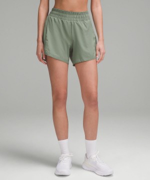 Lululemon Track That High-Rise Lined 5" Shorts Dam Grå Gröna | SE_LuLu61839