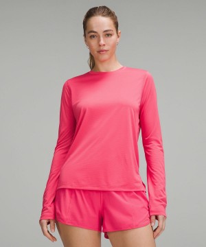 Lululemon Ultralight Hip-Length Long-Sleeve T-shirt Dam Rosa | SE_LuLu55810