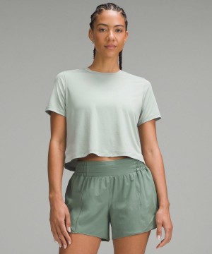 Lululemon Ultralight Waist-Length T-Shirt Skjorta Dam Gröna | SE_LuLu29159