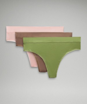 Lululemon UnderEase High-Rise Thong Underkläder Dam Gröna | SE_LuLu99359