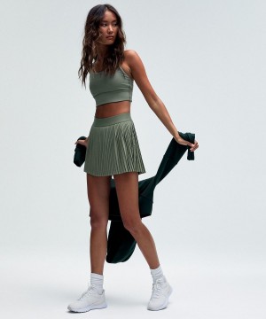 Lululemon Varsity High-Rise Pleated Tennis Kjolar Dam Gröna | SE_LuLu24772