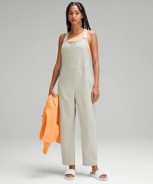 Lululemon WovenAir Overalls Jumpsuit Dam Beige | SE_LuLu44202