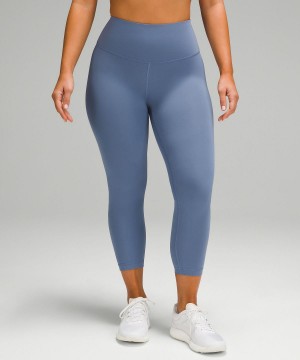 Lululemon Wunder Train Contour Fit High-Rise Crop 23" Byxor Dam Blå | SE_LuLu86570