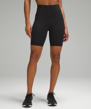 Lululemon Wunder Train High-Rise 8" Shorts Dam Svarta | SE_LuLu18601