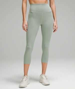 Lululemon Wunder Train High-Rise Crop 21" Leggings Dam Gröna | SE_LuLu56371