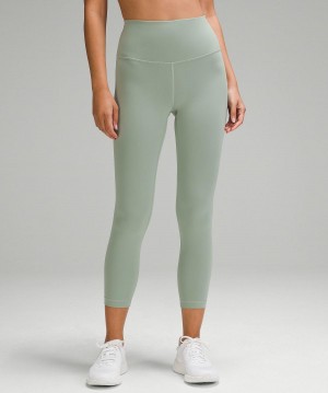 Lululemon Wunder Train High-Rise Crop 23" Byxor Dam Gröna | SE_LuLu38503