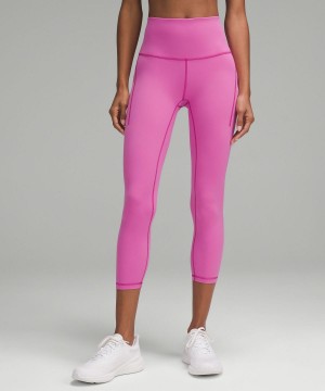 Lululemon Wunder Train High-Rise Crop with Pockets 23" Byxor Dam Rosa | SE_LuLu94867
