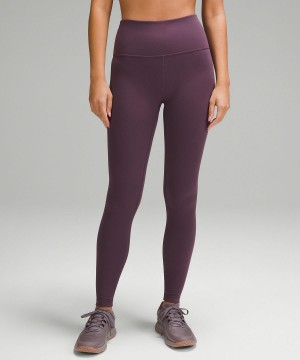 Lululemon Wunder Train High-Rise Ribbed Tight 28" Leggings Dam Lila | SE_LuLu74788