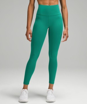 Lululemon Wunder Train High-Rise Tight with Pockets 25" Leggings Dam Gröna | SE_LuLu91450